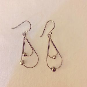 Dangly silver earrings